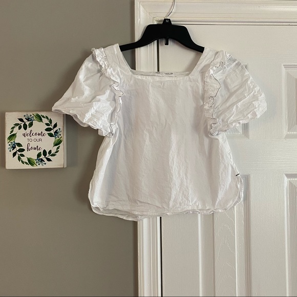 Zara Other - Zara Kids Girls Ruffle Bubble Puff Sleeve Blouse White Size 13 - 14 Years